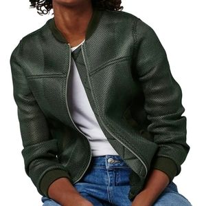 TOPSHOP 'Airtex' black mesh Bomber Jacket Size 4